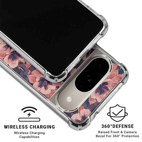 Dark Tapestry Floral Google Pixel 10 Clear Case